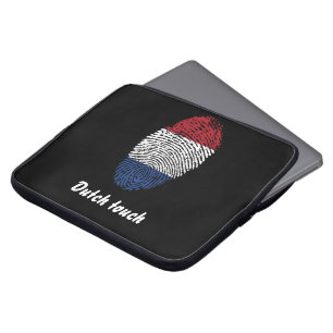 Dutch touch fingerprint flag laptop sleeve