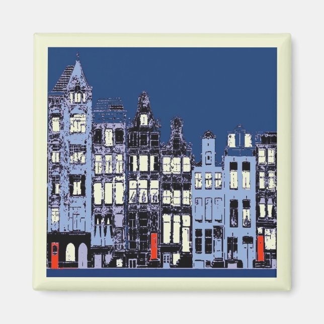 Dutch Town At Night Magnet (Front)