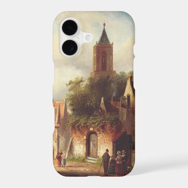 Dutch Town Scene by Charles Leickert Landscape (Back)