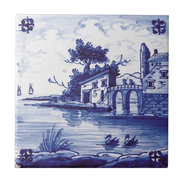 Dutch traditional blue tile (Front)