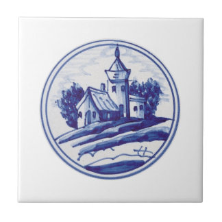Dutch traditional blue tile