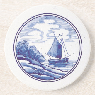 Dutch traditional blue tile coaster
