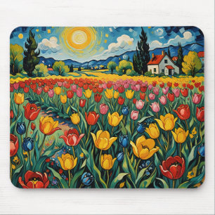 Dutch Tulip Field Mouse Mat