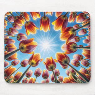Dutch Tulip Garden In Sunshine Mouse Mat