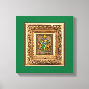 Dutch Van Westervelt Family Coat of Arms Canvas Print