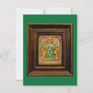 Dutch van Westervelt Family Coat of Arms Greeting Postcard