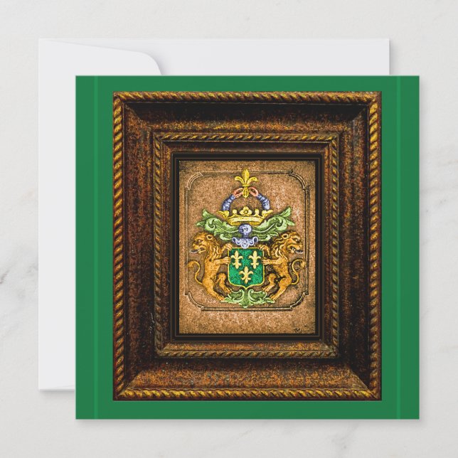 Dutch van Westervelt Family Coat of Arms   Thank You Card (Front)