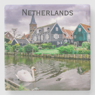 Dutch Village Marken Netherlands Stone Coaster