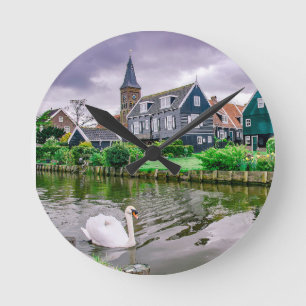 Dutch Village Marken Round Clock