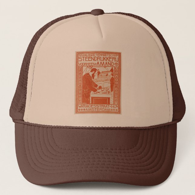 Dutch vintage master printer trucker hat (Front)