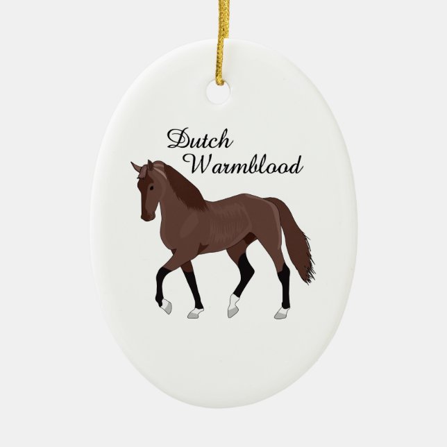 DUTCH WARMBLOOD CERAMIC TREE DECORATION (Front)