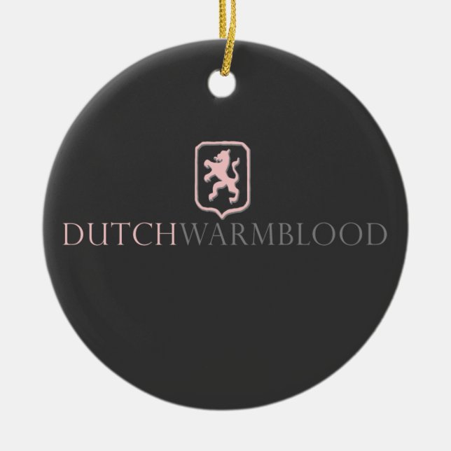 Dutch Warmblood Ceramic Tree Decoration (Front)