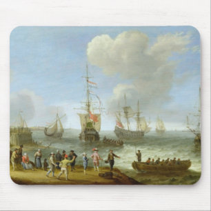 Dutch Warships in an Estuary Mouse Mat