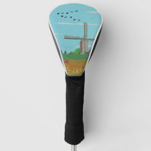 Dutch Windmill Countryside Landscape Netherland Golf Head Cover