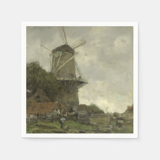Dutch windmill, Jacob Maris Napkin