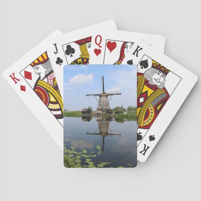Dutch Windmill Kinderdijk Holland Playing Cards (Back)