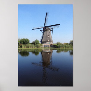 Dutch windmill on a sunny day poster