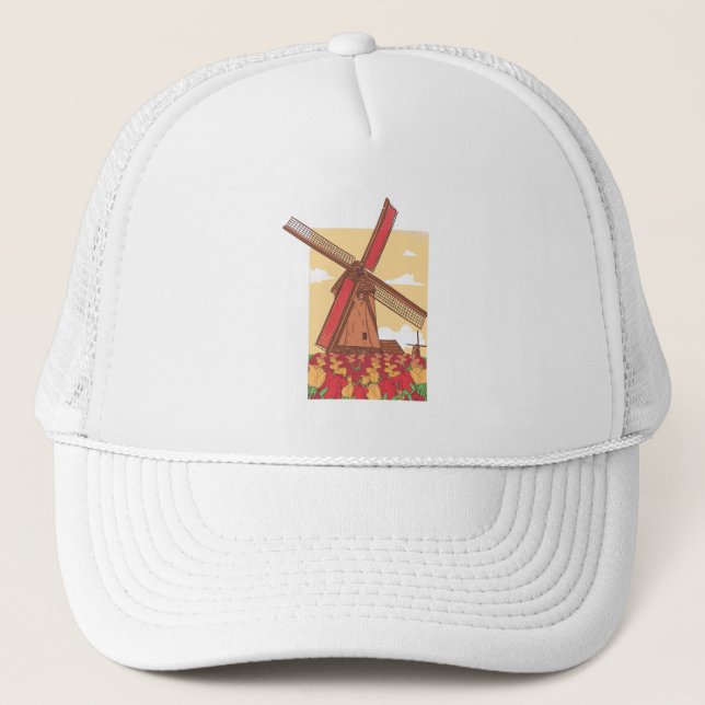 Dutch windmill trucker hat (Front)
