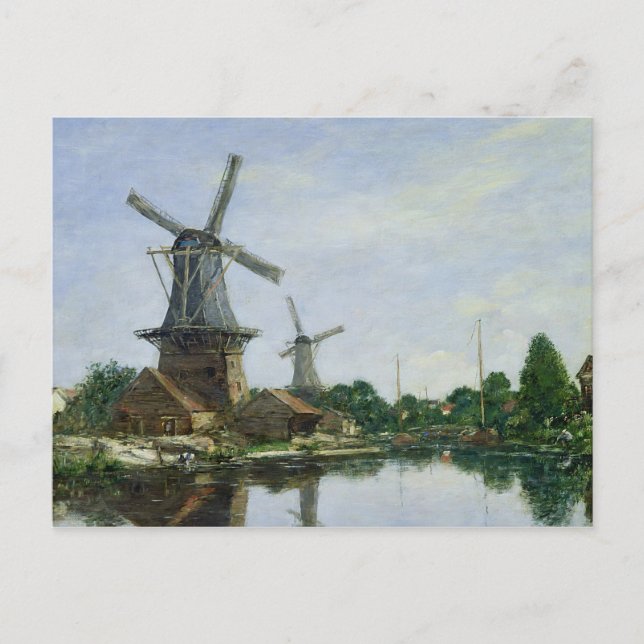 Dutch Windmills, 1884 Postcard (Front)