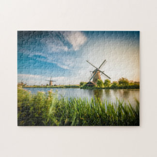 Dutch Windmills | Rotterdam, Holland travel photo Jigsaw Puzzle