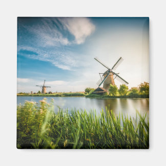 Dutch Windmills | Rotterdam, Holland travel photo Magnet