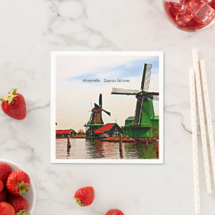 Dutch Windmills, Zaanse Schans, Holland Napkins