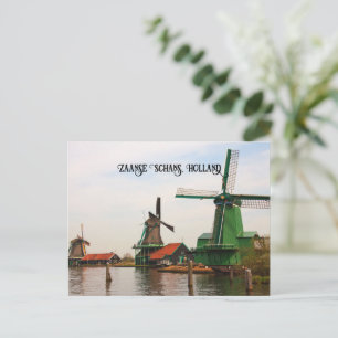 Dutch Windmills, Zaanse Schans. Postcard