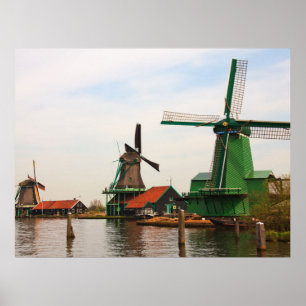 Dutch Windmills, Zaanse Schans. Poster