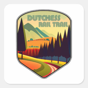 Dutchess Rail Trail Colours Square Sticker