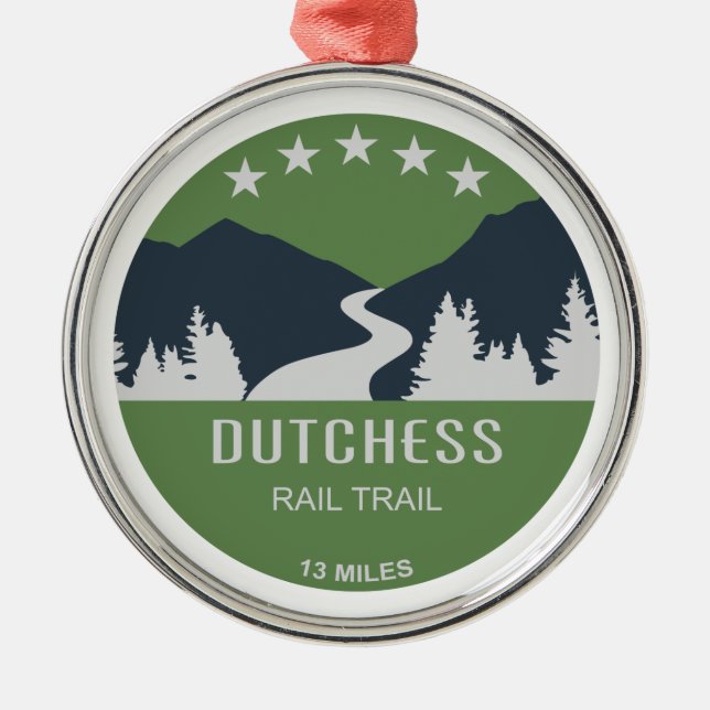 Dutchess Rail Trail Metal Tree Decoration (Front)