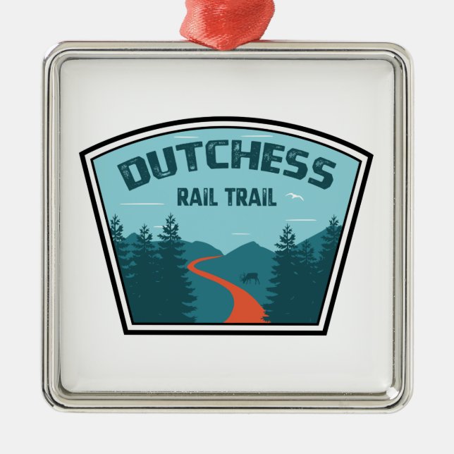 Dutchess Rail Trail Metal Tree Decoration (Front)