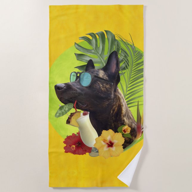 Dutchie Tropical Summer Vibes Beach Towel (Front)