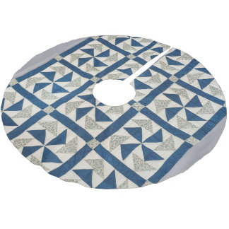 Dutchman’s Puzzle quilt Brushed Polyester Tree Skirt