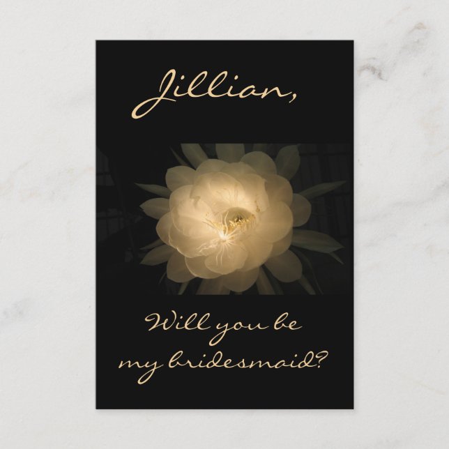 Dutchman's Pipe Cactus Flower Design Enclosure Card (Front)
