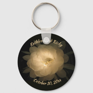 Dutchman's Pipe Cactus Flower Design Key Ring