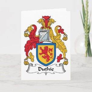 Duthie Family Crest Note Card