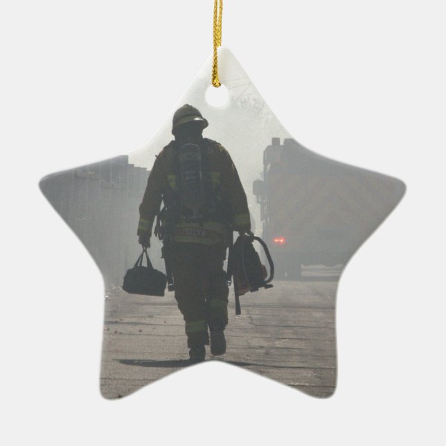 Duty Calls Ceramic Star Ornament (Front)