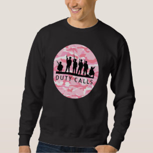 Duty Calls Cool Camouflage Soldier Figurines Sweatshirt