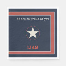 Duty Calls Military Send-Off Napkins
