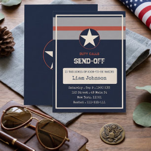 Duty Calls Military Send-Off Party Invitation