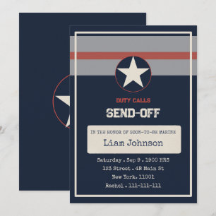 Duty Calls Military Send-Off Party Invitation