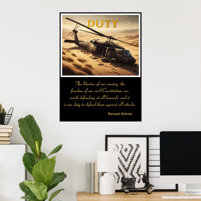 Duty: Fallen Bird in the Sand Poster (Home Office)