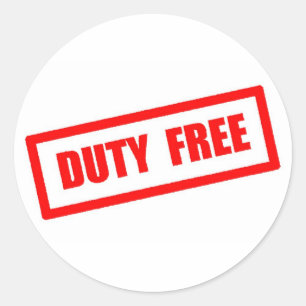 Duty Free Classic Round Sticker