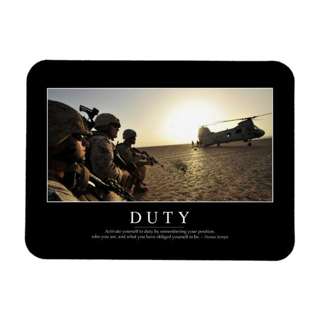 Duty: Inspirational Quote 1 Magnet (Horizontal)