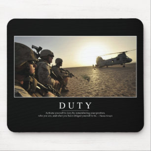 Duty: Inspirational Quote 1 Mouse Mat