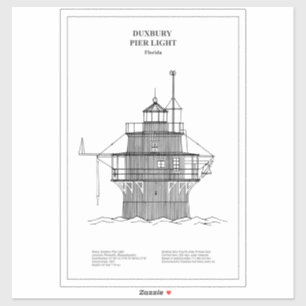 Duxbury Pier Light Lighthouse - Massachusetts -BD