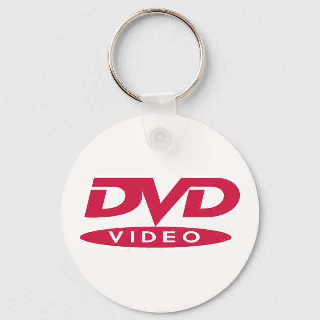 DVD Video Red Logo - Keys Key Ring (Front)