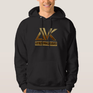DVK LOGO 2 BLACK HOODIE GOLD LOGO