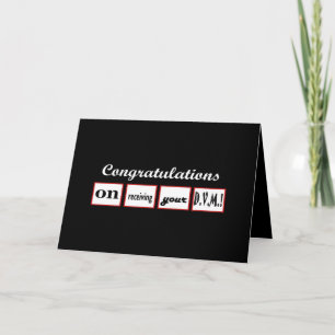 DVM Degree - CUSTOM NAME Congratulations - Card