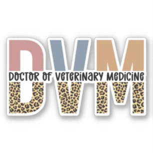 DVM Doctor of Veterinary Medicine Leopard Print